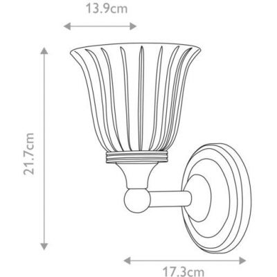 Elstead Lighting Austen kinkiet 1x3 W mosiądz polerowany BATH-AUSTEN1-PB
