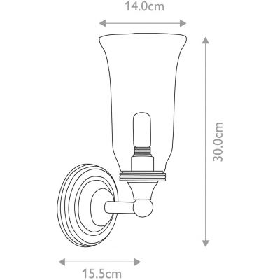 Elstead Lighting Austen kinkiet 1x3 W chrom polerowany BATH-AUSTEN2-PC