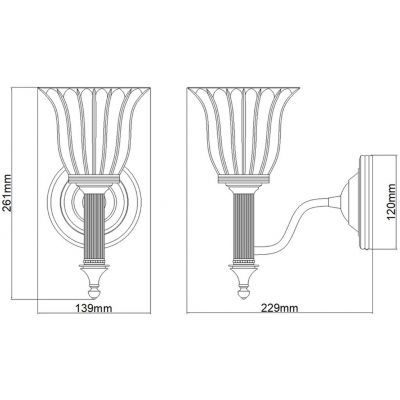 Elstead Lighting Carroll kinkiet 1x3 W mosiądz polerowany BATH-CARROLL1-PB