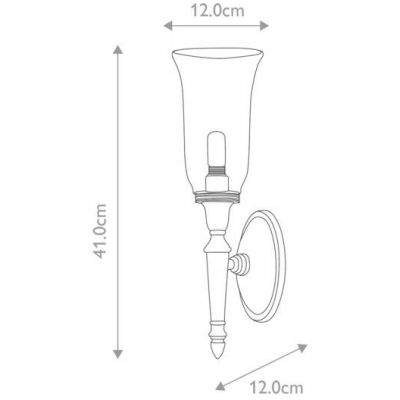 Elstead Lighting Dryden kinkiet 1x3 W chrom polerowany BATH-DRYDEN2-PC