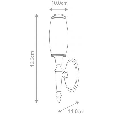 Elstead Lighting Dryden kinkiet 1x3 W chrom polerowany BATH-DRYDEN5-PC