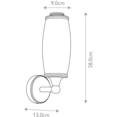 Elstead Lighting Eliot kinkiet 1x3 W chrom polerowany BATH-ELIOT1-PC