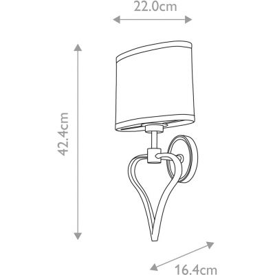 Elstead Lighting Falmouth kinkiet 1x3 W 1x1 W czarny-polerowany  chrom BATH-FALMOUTH-PC