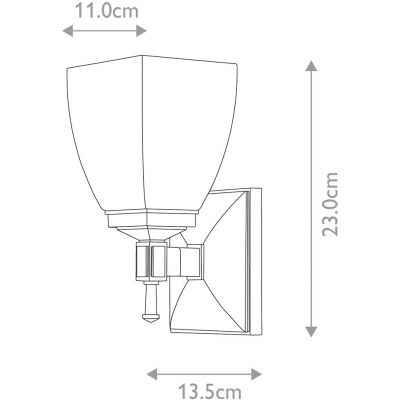 Elstead Lighting Shirebrook kinkiet 1x3 W chrom polerowany BATH-SB1