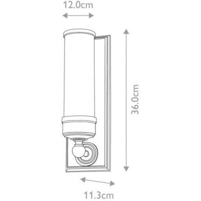 Elstead Lighting Worcester kinkiet 1x3 W chrom polerowany BATH-WS1