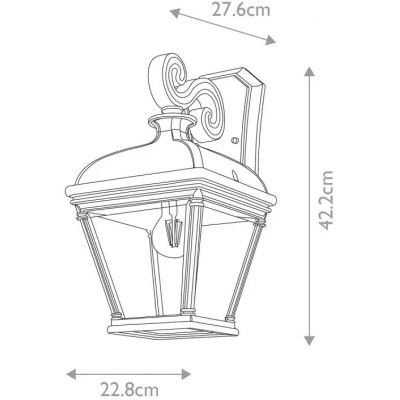 Elstead Lighting Bayview kinkiet zewnętrzny 1x60 W czarny BAYVIEW-2L-BK