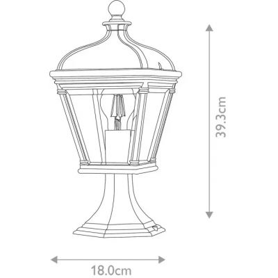 Elstead Lighting Bayview lampa stojąca zewnętrzna 1x60 W czarna BAYVIEW-3M-BK