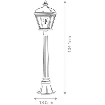 Elstead Lighting Bayview lampa stojąca zewnętrzna 1x60 W czarna BAYVIEW-4M-BK
