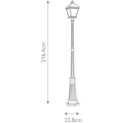 Elstead Lighting Bayview lampa stojąca zewnętrzna 1x60 W czarna BAYVIEW-5L-BK