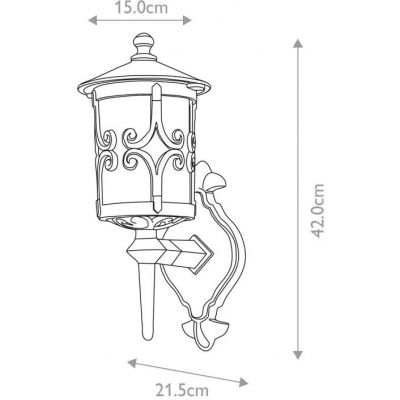 Elstead Lighting Hereford kinkiet zewnętrzny 1x60 W czarny BL10-BLACK