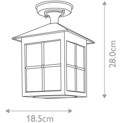 Elstead Lighting Winchester lampa podsufitowa zewnętrzna 1x60 W czarna BL18A-BLACK