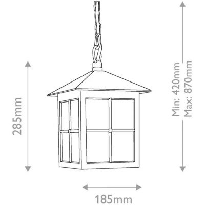 Elstead Lighting Winchester lampa wisząca 1x60 W czarna BL18B-BLACK