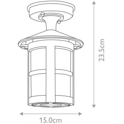 Elstead Lighting Hereford lampa podsufitowa zewnętrzna 1x60 W czarna BL21A-BLACK