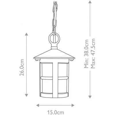 Elstead Lighting Hereford lampa wisząca 1x60 W czarna BL21B-BLACK