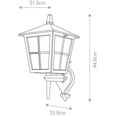 Elstead Lighting Canterbury kinkiet zewnętrzny 1x60 W czarny BL46M-BLACK