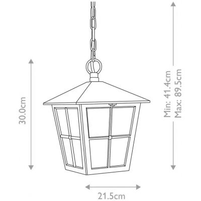 Elstead Lighting Canterbury lampa wisząca 1x60 W czarna BL48M-BLACK