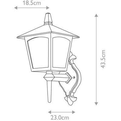 Elstead Lighting York kinkiet zewnętrzny 1x60 W czarny BL5-BLACK