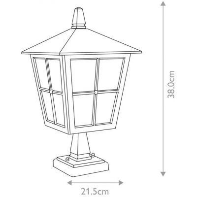 Elstead Lighting Canterbury lampa stojąca zewnętrzna 1x60 W czarna BL50M-BLACK