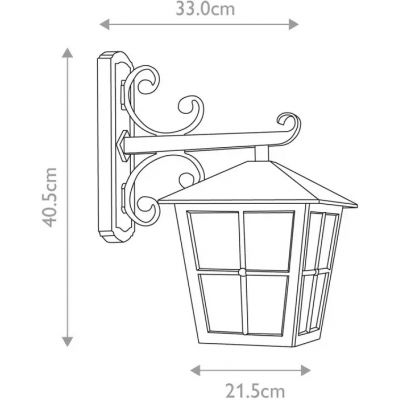 Elstead Lighting Canterbury kinkiet zewnętrzny 1x60 W czarny BL52M-BLACK