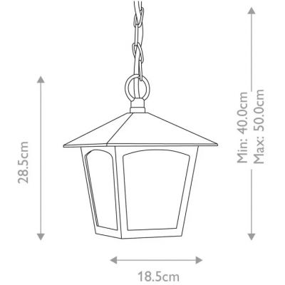 Elstead Lighting York lampa wisząca 1x60 W czarna BL6B-BLACK
