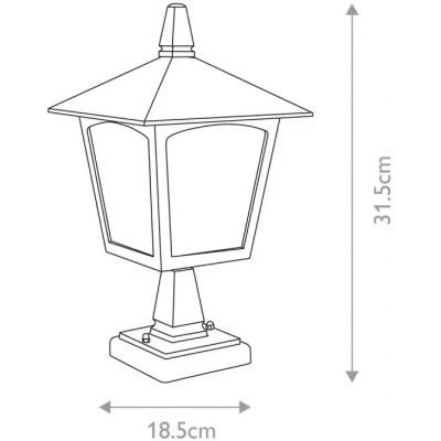 Elstead Lighting York lampa stojąca zewnętrzna 1x60 W czarna BL7-BLACK