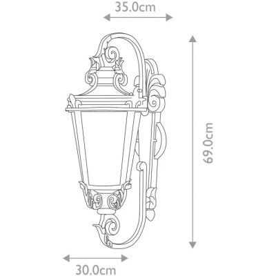 Elstead Lighting Baltimore kinkiet zewnętrzny 1x60 W czarny BT1-L