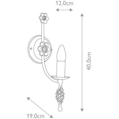 Elstead Lighting Belfry kinkiet 1x60 W czarny BY1-BLACK