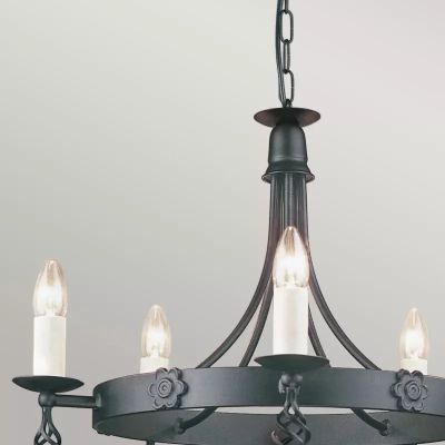 Elstead Lighting Belfry lampa wisząca 5x60 W czarna BY5-BLACK