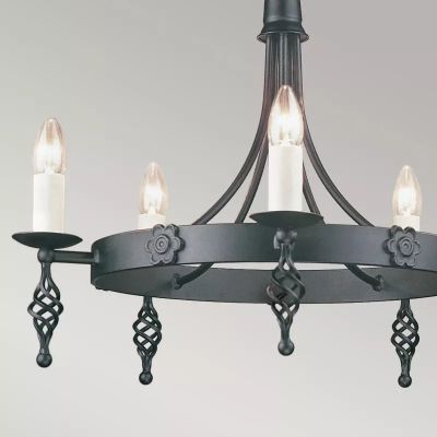Elstead Lighting Belfry lampa wisząca 5x60 W czarna BY5-BLACK