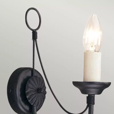 Elstead Lighting Carisbrooke kinkiet 1x60 W czarny CB1-BLACK