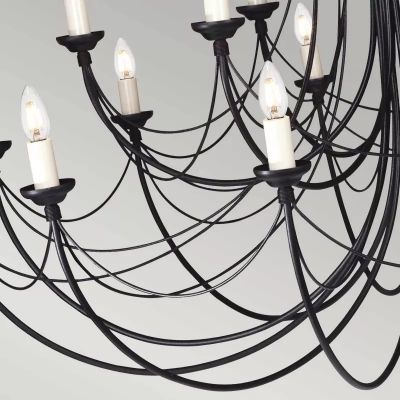 Elstead Lighting Carisbrooke lampa wisząca 18x60 W czarna CB18-BLACK