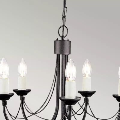 Elstead Lighting Carisbrooke lampa wisząca 5x60 W czarna CB5-BLACK
