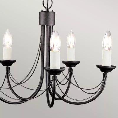 Elstead Lighting Carisbrooke lampa wisząca 5x60 W czarna CB5-BLACK