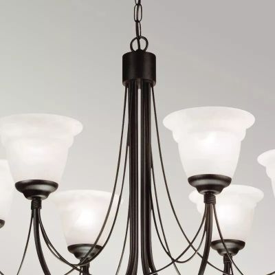 Elstead Lighting Carisbrooke lampa wisząca 6x60 W czarna CB6-BLACK