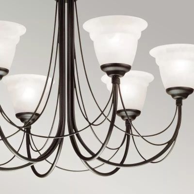 Elstead Lighting Carisbrooke lampa wisząca 6x60 W czarna CB6-BLACK