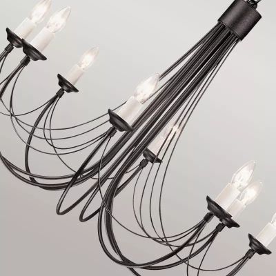 Elstead Lighting Carisbrooke lampa wisząca 8x60 W czarna CB8-BLACK