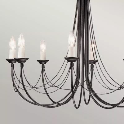 Elstead Lighting Carisbrooke lampa wisząca 8x60 W czarna CB8-BLACK