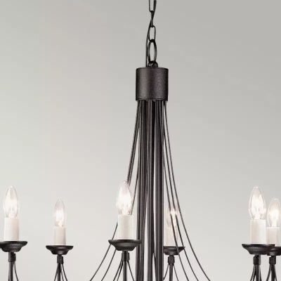 Elstead Lighting Carisbrooke lampa wisząca 8x60 W czarna CB8-BLACK