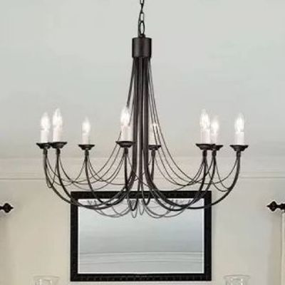Elstead Lighting Carisbrooke lampa wisząca 8x60 W czarna CB8-BLACK