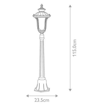 Elstead Lighting Chicago lampa stojąca zewnętrzna 1x60 W teksturowana czerń CC4-S-BK