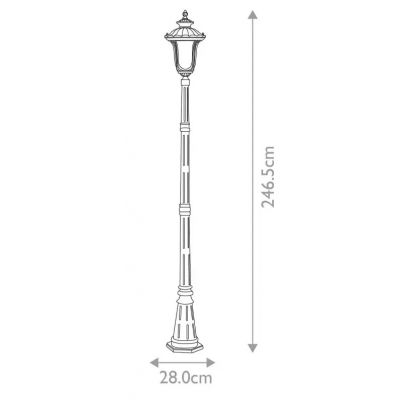 Elstead Lighting Chicago lampa stojąca zewnętrzna 1x60 W teksturowana czerń CC5-M-BK