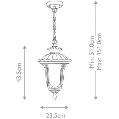 Elstead Lighting Chicago lampa wisząca 1x60 W teksturowana czerń CC8-S-BK