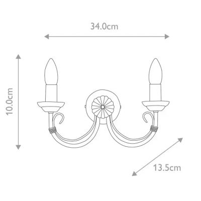 Elstead Lighting Chartwell kinkiet 2x60 W czarny CH2-BLACK