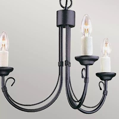 Elstead Lighting Chartwell lampa wisząca 3x60 W czarna CH3-BLACK