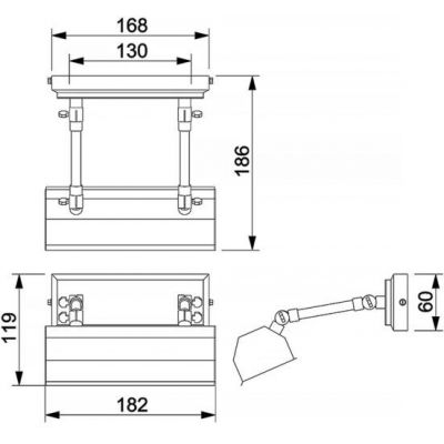 Elstead Lighting Chawton kinkiet 1x40 W mosiądz postarzany CHAWTON-PLS-AB