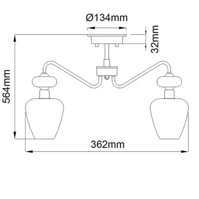 Elstead Lighting Armand lampa podsufitowa 3x40 W czarna-postarzany mosiądz DL-ARMAND-SF3-AB
