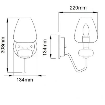 Elstead Lighting Armand kinkiet 1x40 W czarny-mosiądz DL-ARMAND1-AB
