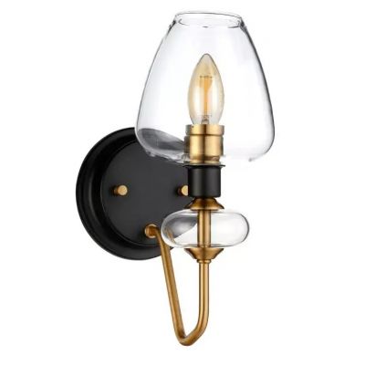 Elstead Lighting Armand kinkiet 1x40 W czarny-mosiądz DL-ARMAND1-AB