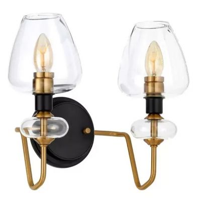 Elstead Lighting Armand kinkiet 2x40 W czarny-postarzany mosiądz DL-ARMAND2-AB