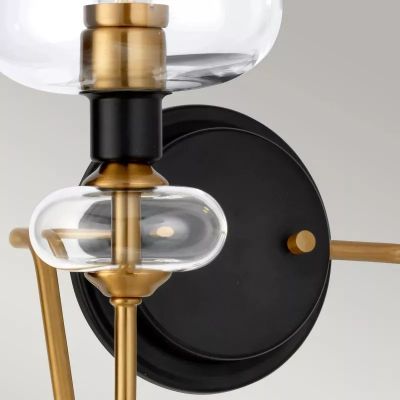 Elstead Lighting Armand kinkiet 2x40 W czarny-postarzany mosiądz DL-ARMAND2-AB